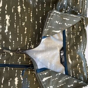 The North Face Olive and Cream Patterned Jacket
